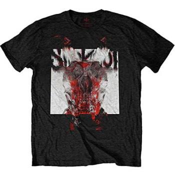 Slipknot Devil Single Logo Blur Black T-Shirt - Men's Medium - 100% Cotton Jersey