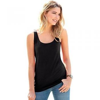 Camiseta Anchos Tirantes by Vencastyle,Negro,XXL
