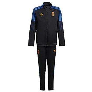 adidas Real TK Suit Y Tracksuit, Black, 7-8Y Unisex-Child