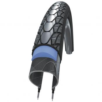 Schwalbe Reifen Marathon Plus SmartGuard cordoni, Unisex, Schwarz mit reflektierendem Streifen, 26x1.35