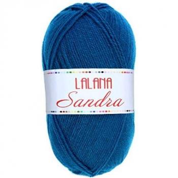 Hilo de Acrilico Ovillo de Lana para Tejer Crochet Ganchillo o Punto Torrijo SANDRA 100g, Ovillo de Lana Suave Acrílica para Tejer | 1 Unidad, Color 1770-AZUL