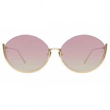 Linda Farrow RAE LFL1144/S C4 Women’s Sunglasses Gold Size 65
