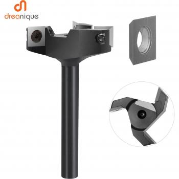 Dreanique 2-Flute Wood Planer Bit, 26mm Cutting Diameter, 8mm Shank, CNC Spoilboard Surfacing Tool