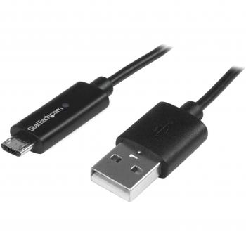 StarTech.com USBAUBL1M - Cable Micro USB con LED Indicador de Carga, 1 Metro