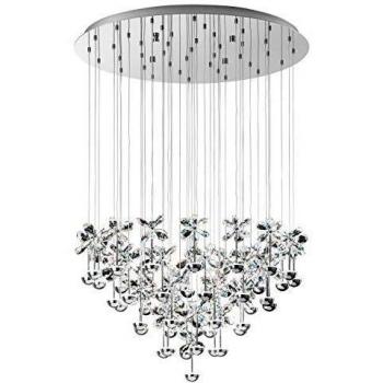 Lámpara colgante LED EGLO Stars of Light Pianopoli cromada 78 x 110 cm - Diseño moderno - Acero inoxidable - Redonda
