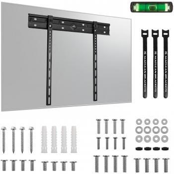Soporte de Pared Ultrafino para TV 40-85 Pulgadas | VESA hasta 600x400 | Capacidad hasta 80 kg | Diseño Minimalista | Acero con Recubrimiento en Polvo