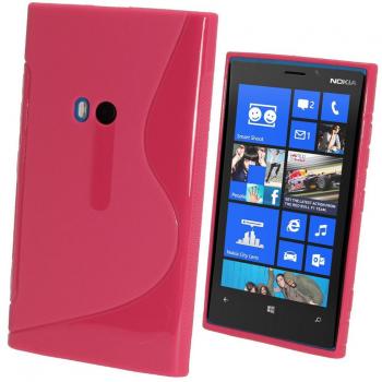 igadgitz S Line Rosa Case TPU Gel Funda Cover Carcasa para Nokia Lumia 920 Windows Smartphone + Protector de pantalla