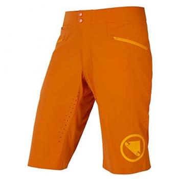 Endura Pantalones Cortos Singletrack Lite Short Fit - Sin badana, color naranja, talla XXL