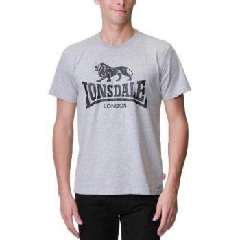 Lonsdale London Men's Regular Fit Logo T-Shirt - Marl Grey - S to XXL