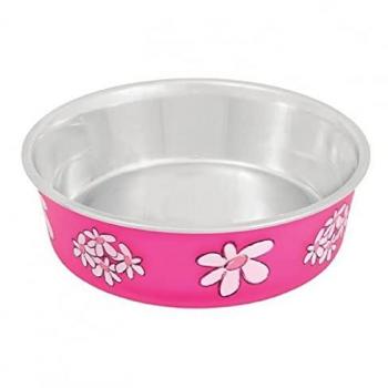 Comedero Inoxidable Blossom Rosa 300 Ml
