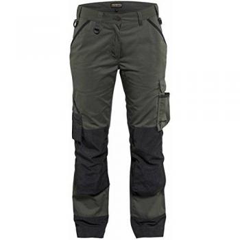 Pantalón de Trabajo para Mujer Blaklader Paisajista Verde Militar/Negro Talla 36