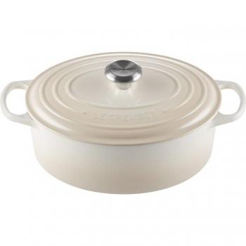Le Creuset Signature Oval Cast Iron Dutch Oven 31 cm Meringue