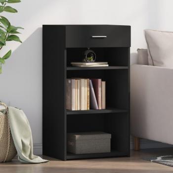 Aparador negro de madera multicapa 50x42,5x93 cm