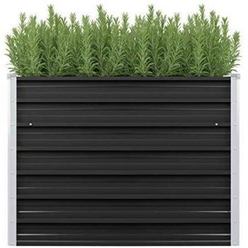 vidaXL Garden Raised Bed Anthracite 100x40x77 cm Galvanised Steel