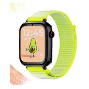 Smartwatch SaveFamily SaveWatch+ con Carcasa Negra y Correa de Tela Amarillo Flúor