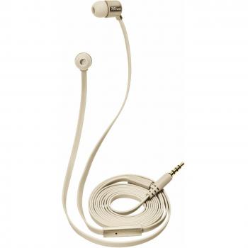 Trust Urban Duga - Auriculares In-Ear con micrófono y cable plano anti-enredos, dorado