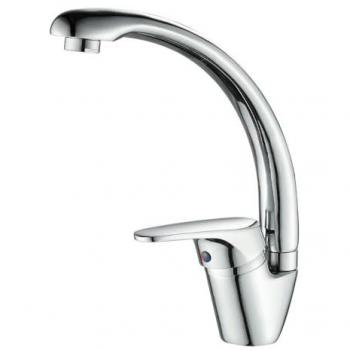 Grifo Monomando Pacific para Fregadero Fundido Alto Horizontal con caño de vertido, diseño vertical y un solo mando