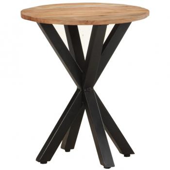 Mesa auxiliar de madera maciza de acacia 48x48x56 cm