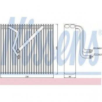 Evaporador de aire acondicionado NISSENS 92163