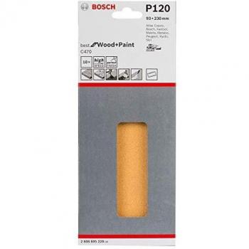 Bosch 2 608 605 228 - Juego de hojas lijadoras, 10 piezas - 93 x 230 mm, 120