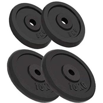 vidaXL 2X Discos de Pesas de Hierro Fundido 20 kg Fitness Musculación Gimnasio
