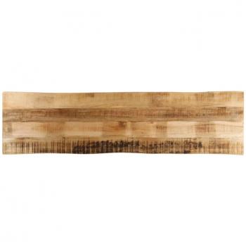 Tablero de mesa borde natural madera maciza mango 160x40x2,5 cm Marrón