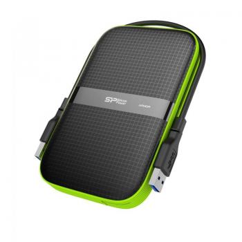 Disco duro externo Armor A60 de 1000 GB en color negro de la marca Silicon Power SP010TBPHDA60S3K.