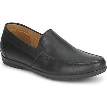 Mocasines Geox Siron W Hombre Negro, Cuero Liso, Talla 43 EU