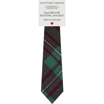 Boys All Wool Tie Woven Scotland - MacGregor Hunting Ancient Tartan