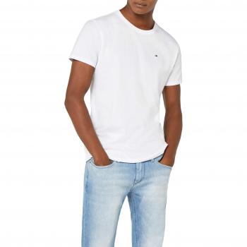 Tommy Hilfiger White Cotton Men T-Shirt - XXL