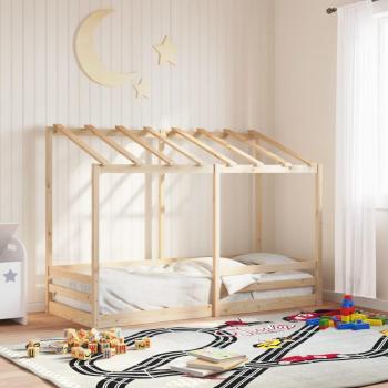 Cama infantil con techo 90x190 cm de madera maciza de pino