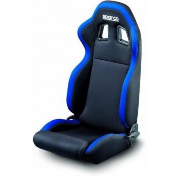Sparco - Asiento sparco r100, tamaño unico, color negro/azur