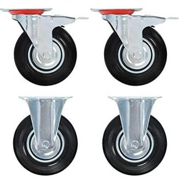 vidaXL Ruedas de transporte 4 unidades 125 mm