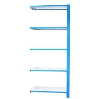 Estantería Oficina Auxiliar Simon Rack Officlick 5/300 Madera Azul/Blanco 2100x900x300 mm, 5 Alturas, Estilo Industrial
