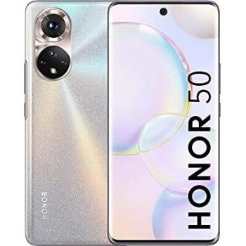 HONOR 50 Smartphone 5G AMOLED Libre Dual SIM 8+256 GB, Teléfono Móvil Desbloqueado con Cámara Cuádruplede de 108 MP, 120 Hz Pantalla Curva de 6,57 Pulgadas, Android 11,SuperCharge de 66 W, GMS