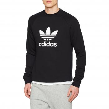 Adidas Men's Trefoil Crewneck Sweatshirt Black Size S