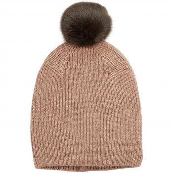 PIECES Pcjettie Cashmere Hood, Gorro de Punto para Mujer, Marrón