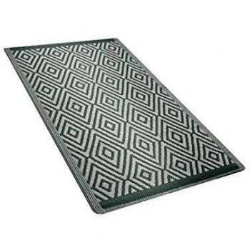 Alfombra para Exterior Verde Claro Sintético 90 x 150 cm Patrón Geométrico Sikar Ecoamigable
