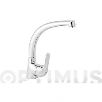 Grifo fregadero monomando caño alto cromo Serie K8 Genebre