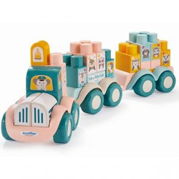 Set de Juego Ecoiffier Tren de Animales Abrick Multicolor con piezas para construir, incluye tren y figuras de animales, fabricado en plástico resistente y seguro para niños, adecuado para edades a partir de 18 meses