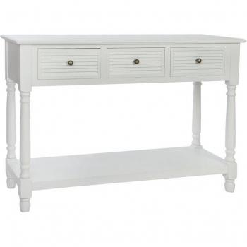 Consola de Madera Blanco de 120x40x80 cm con Elegante Diseño