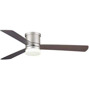 Ventilador de techo con luz serie zonda color plata