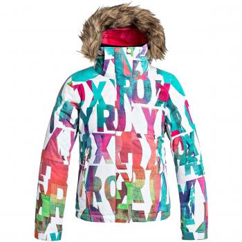 Roxy Jet Ski Girl - Chaqueta de nieve para niña, color blanco, talla 8/S