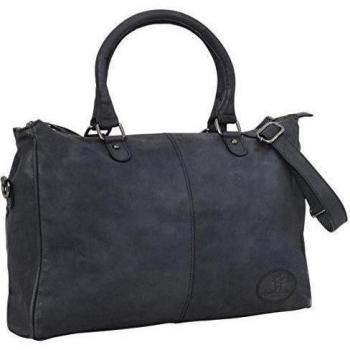 Gusti Leder studio Yvonne Bolso Shopper Bolso de Cuero Genuino Bolso para la Compra para Bolsa de Mano Mujeres Tiempo Libre Piel de Cabra Negro 2H56-29-6