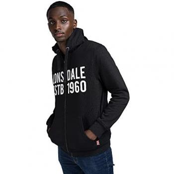 Lonsdale Solfach Black Men's Hoodie with Zipper