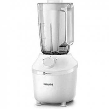 Batidora de Vaso Philips HR2041/00 3000 Series 450W 1.9L Blanca con Cuchilla de 4 Hojas y Sistema ProBlend