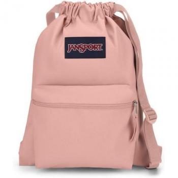 Mochila gymsack juvenil ligera Jansport Drawsack 14L rosa claro