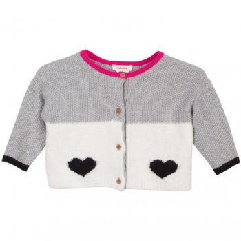Catimini Cardigan Pile Ou Face Pour, Chaqueta Punto para Bebés, Gris