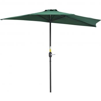 Sombrilla de jardín Outsunny con manivela 236x269x138 cm