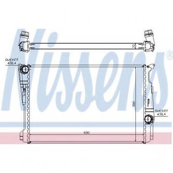 Radiador de refrigeración del motor NISSENS 60808